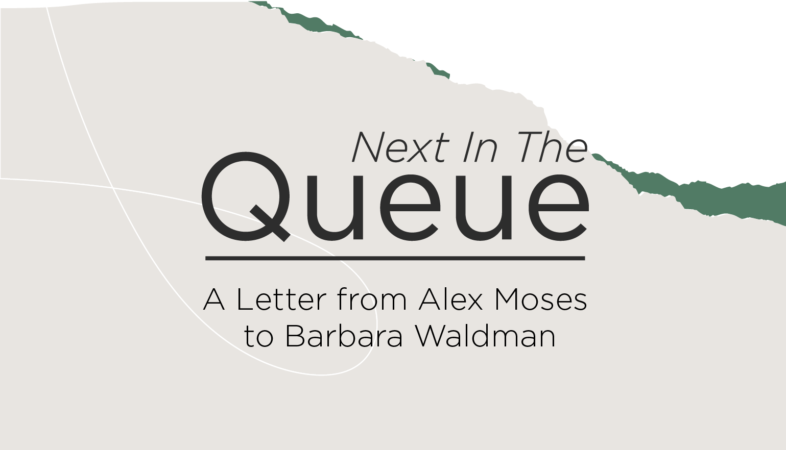 blog post cover graphic for The Queue featuring Alex Moses and Barbara Waldman