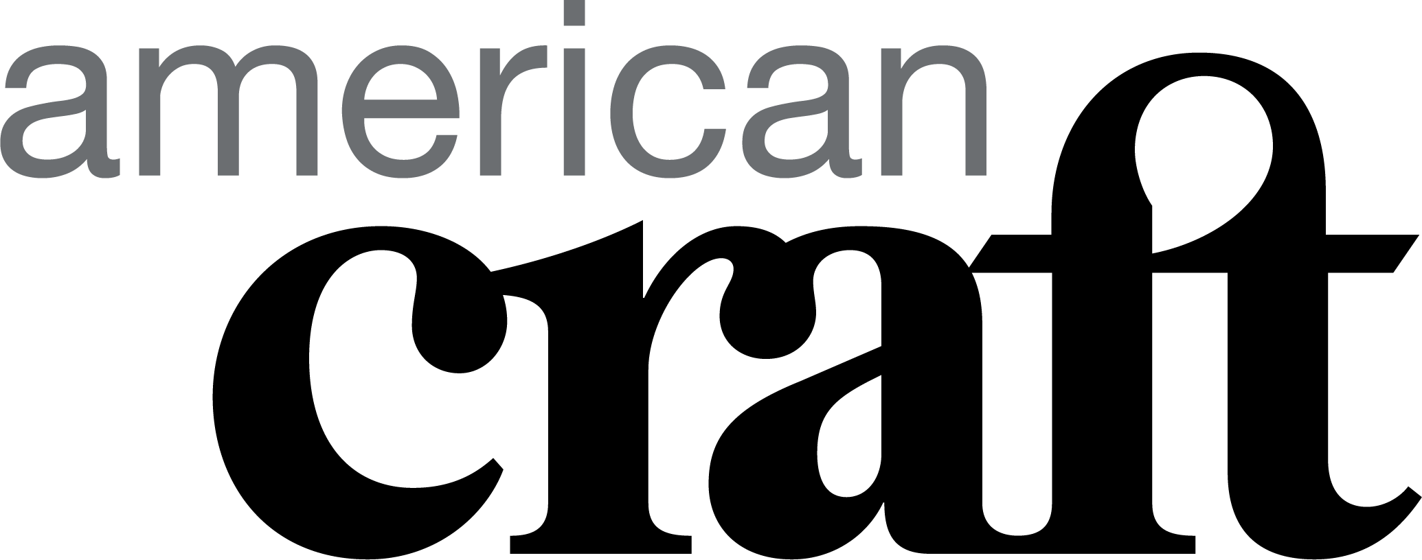 gray and black american craft magazine logo